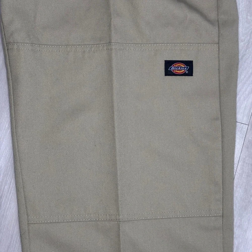 Dickies Mens 40x32 Khaki Loose Fit Double Knee Work Wear Pants Tan Trousers